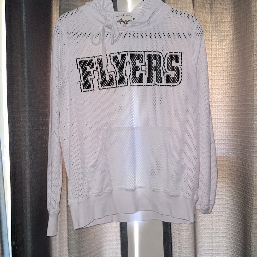 4her by Carl Banks , mesh long sleeve hoodie, the Flyers Hockey Team, size large